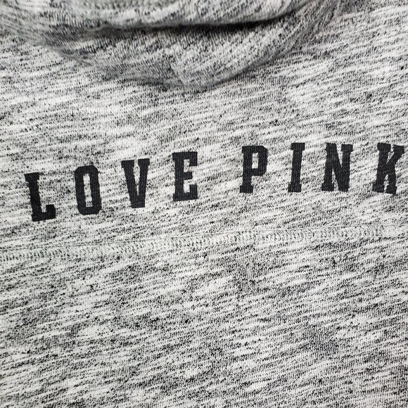 PINK Victoria's Secret Gray/Black Cowl Neck Pullover Sweatshirt S - Picture 4 of 6
